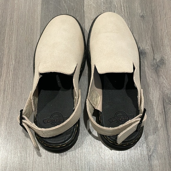 Dr Martens Women's Cream Carlson Suede Slingback Mules - Picture 8 of 15